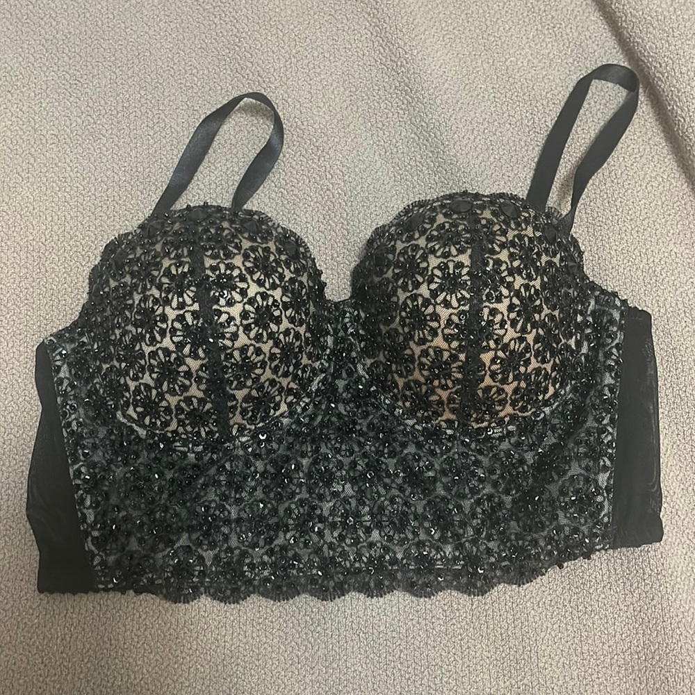 Bebe beaded crop top